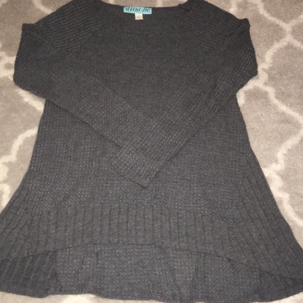 Grey waffle sweater